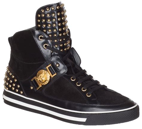 men versace couture sneakers|high top Versace sneakers men.